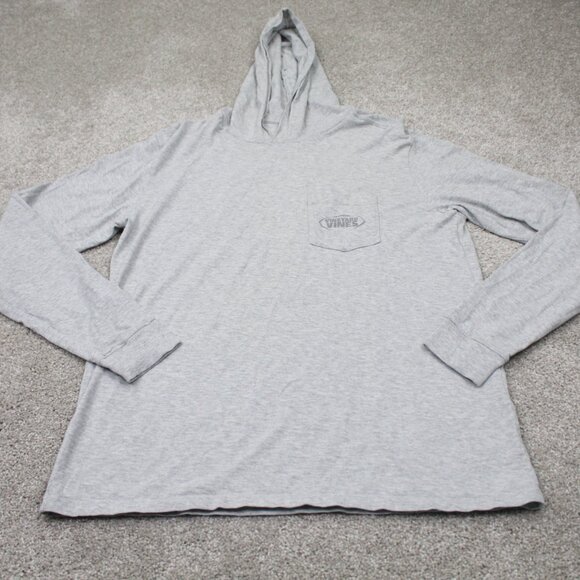 Vineyard Vines Hoodie Mens Small Gray Football L/S Pullover Hooded Sweatshirt - Picture 3 of 14